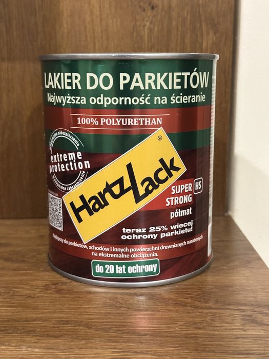 HartzLack Lakier do drewna Super Strong HS Półmat 0,75L