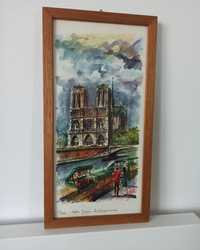 Ilustracja obraz w ramce Paryż Francja Notre Dame