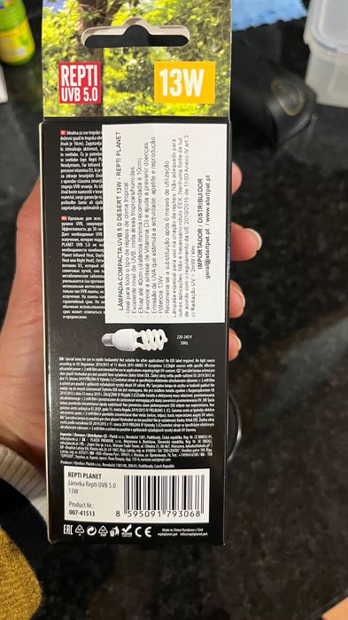 Lâmpada UBV + cálcio + d3 para réptil