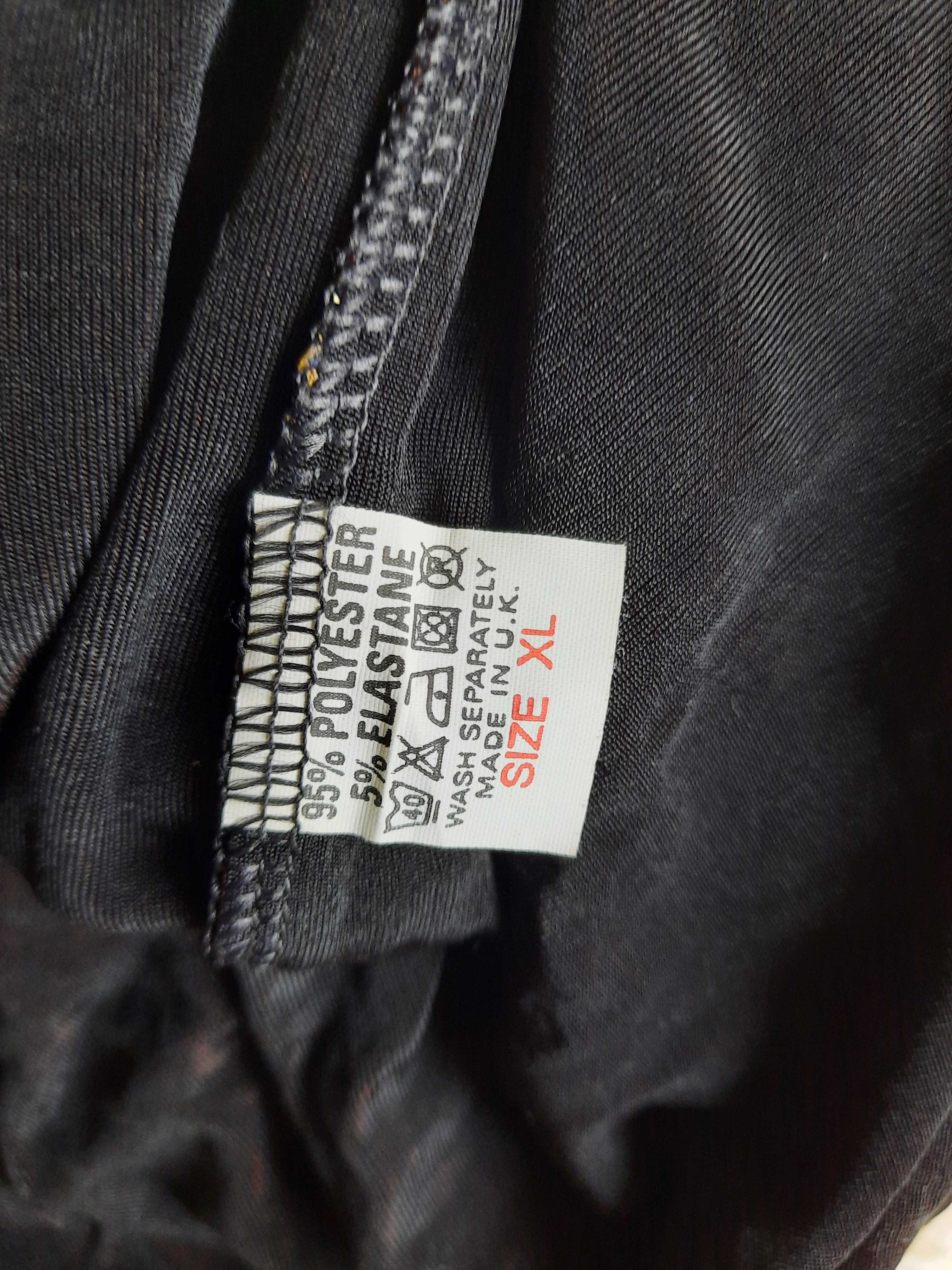 Bluzka-tunika czarna z błyszczącymi elementami R.XL