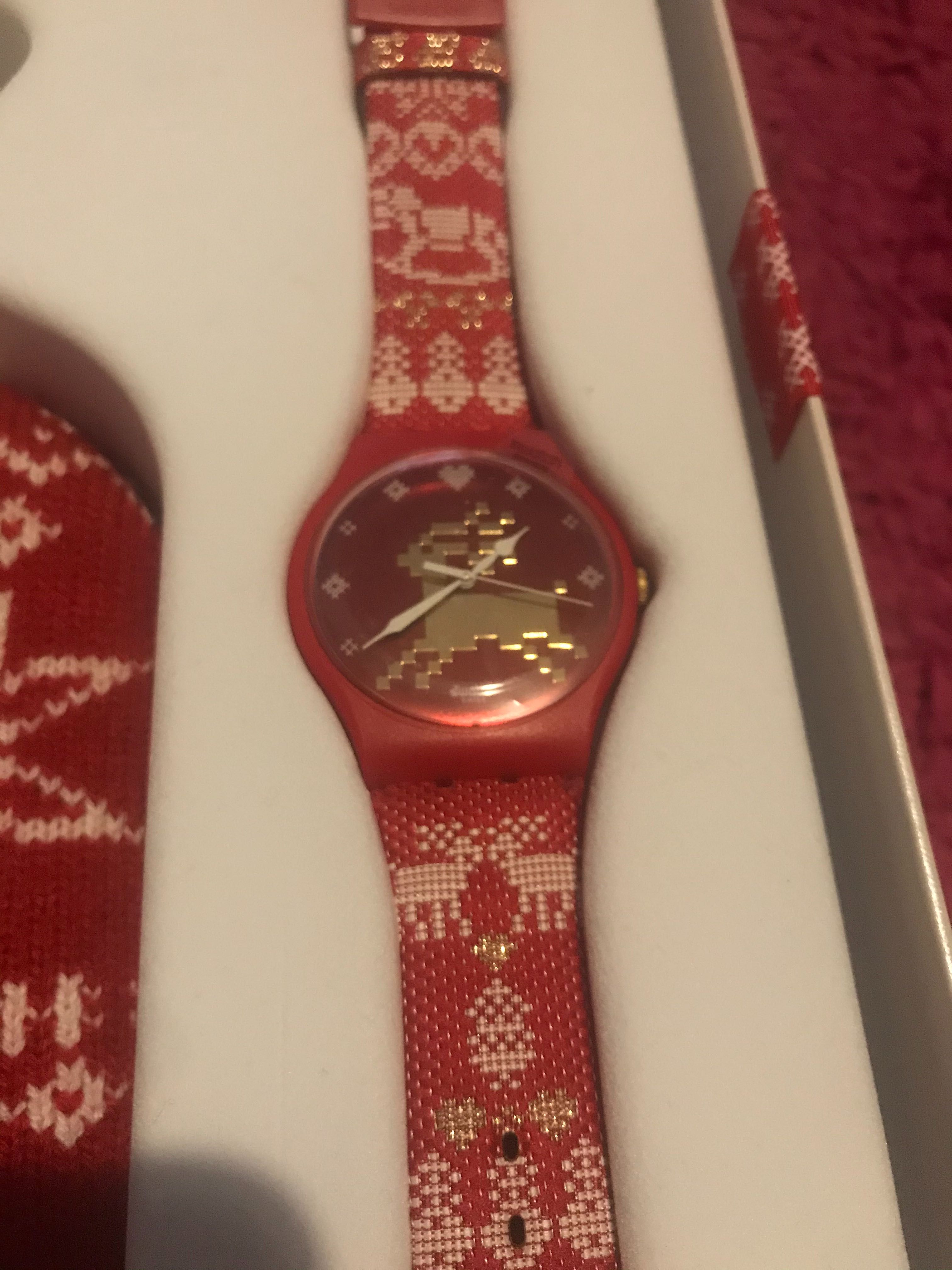 Relógio de coleção Swatch natal novo