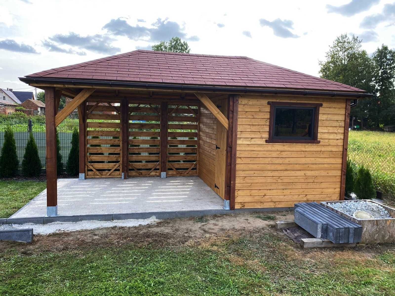 Altana ogrodowa z domkiem narzędziowym Afrodyta 3m x 5m PRODUCENT