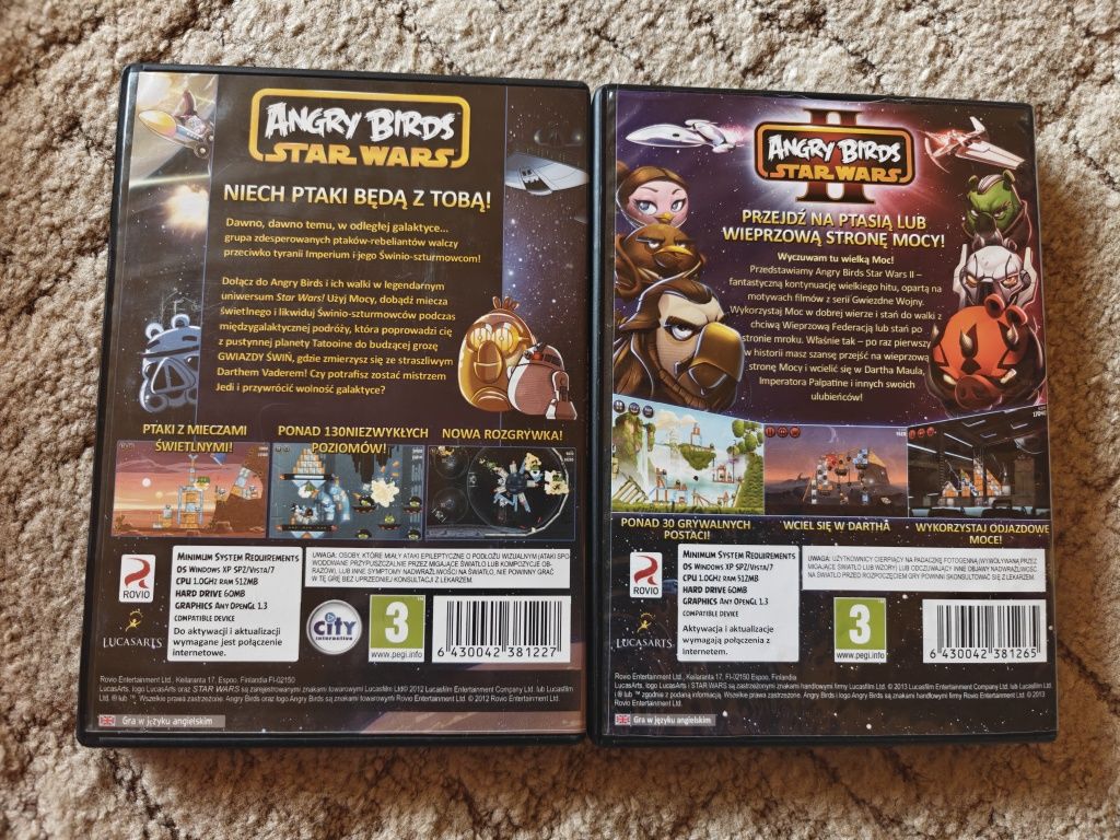 Zestaw 2gry Nagry Birds Star Wars I i II