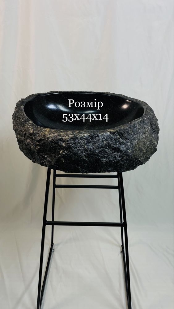 Раковина из натурального камня гранит Накладной умывальник из камня