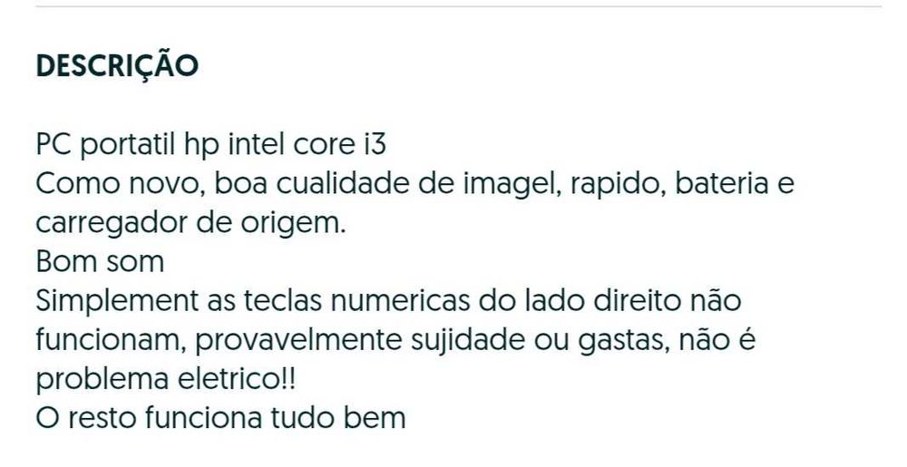 Computador  hp como novo