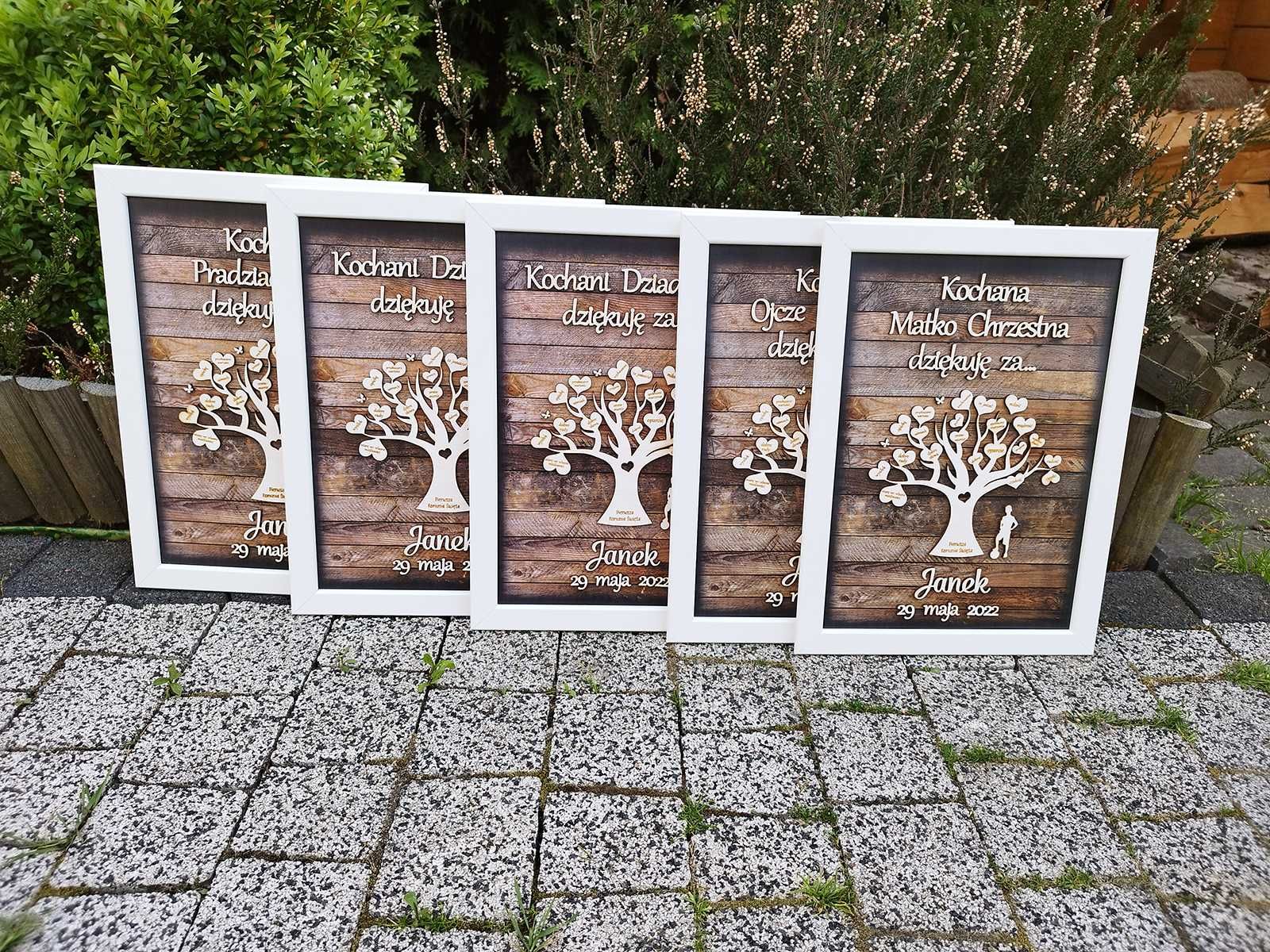 Podziękowania dla Chrzestnych Dziadków Chrzest podziękowanie