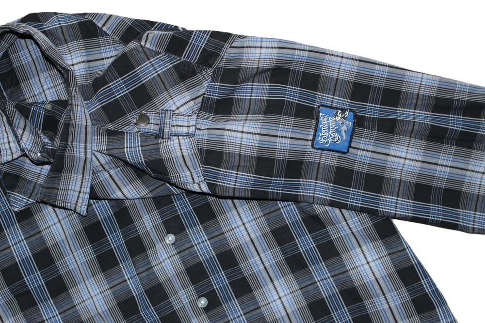 Koszula męska Okay, r. XL 176/182 bawełna krata aplikacja pagony