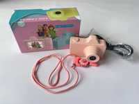 Aparat cyfrowy dla dzieci różowy E179 + smycz KIDS PRO zabawka