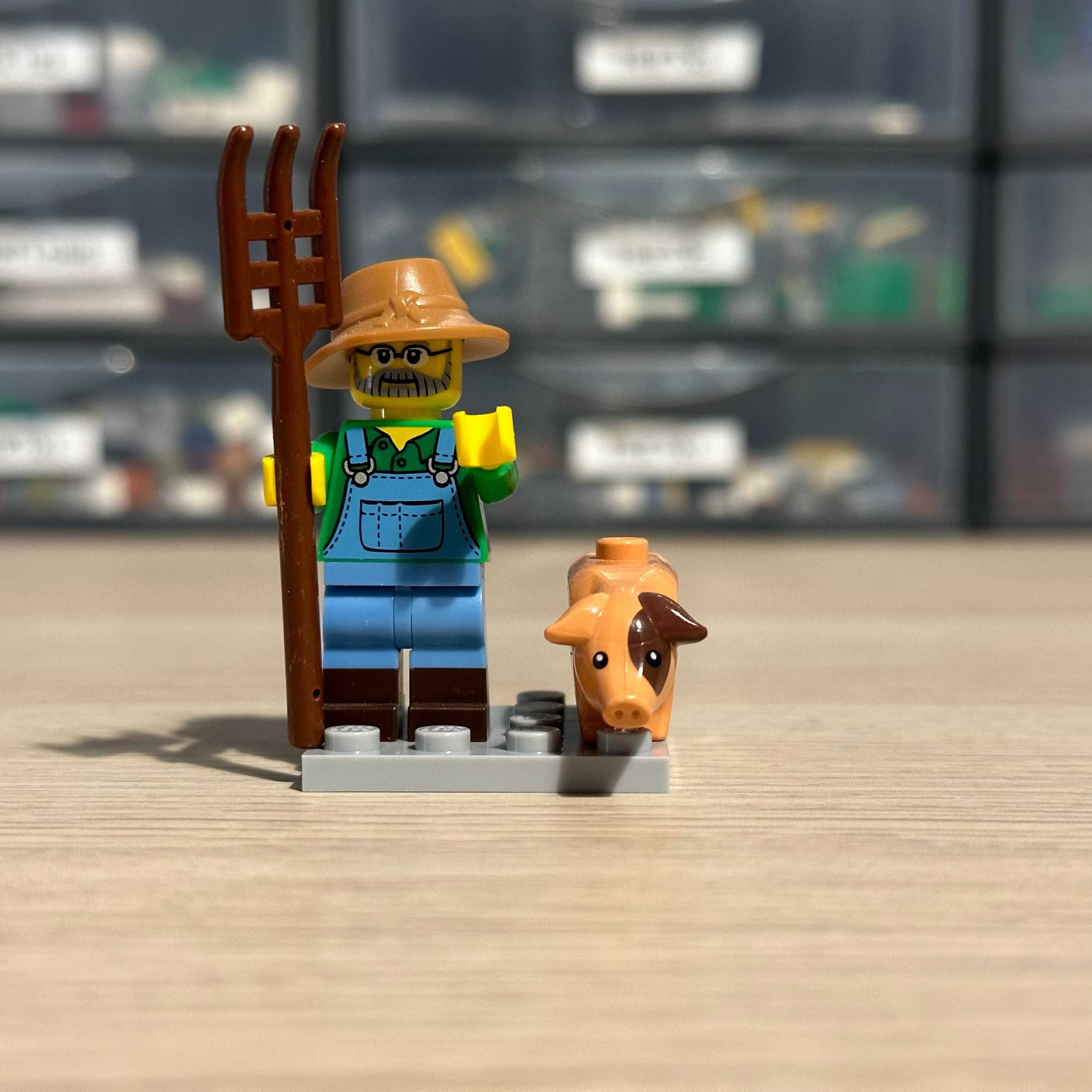 Lego Minifigures 71011 Series 15 CMF col15-1 Farmer ze świnia