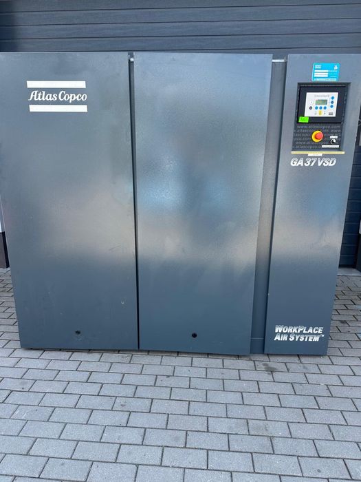 KOMPRESOR ŚRUBOWY  Atlas Copco  GA37 VSD 37KW  7,25 m3/min Falownik