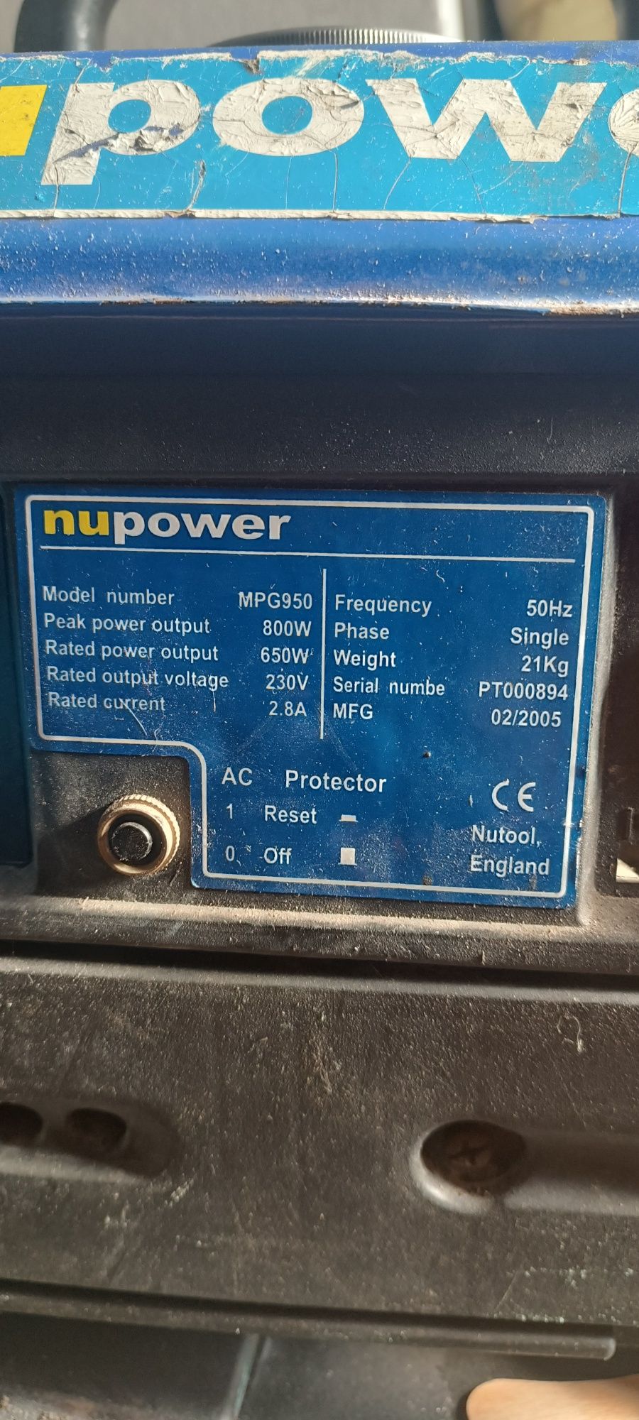 Gerador 800w a 100%