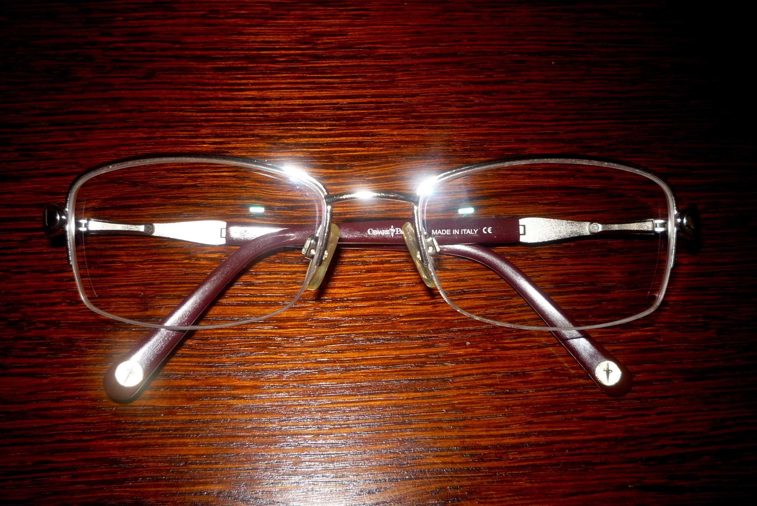 okulary oprawki PACIOTTI żyłkowe szkła futerał etui