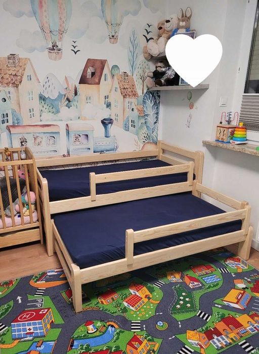 Łóżko dziecięce , dla dzieci  podwójne wysuwane , piętrowe