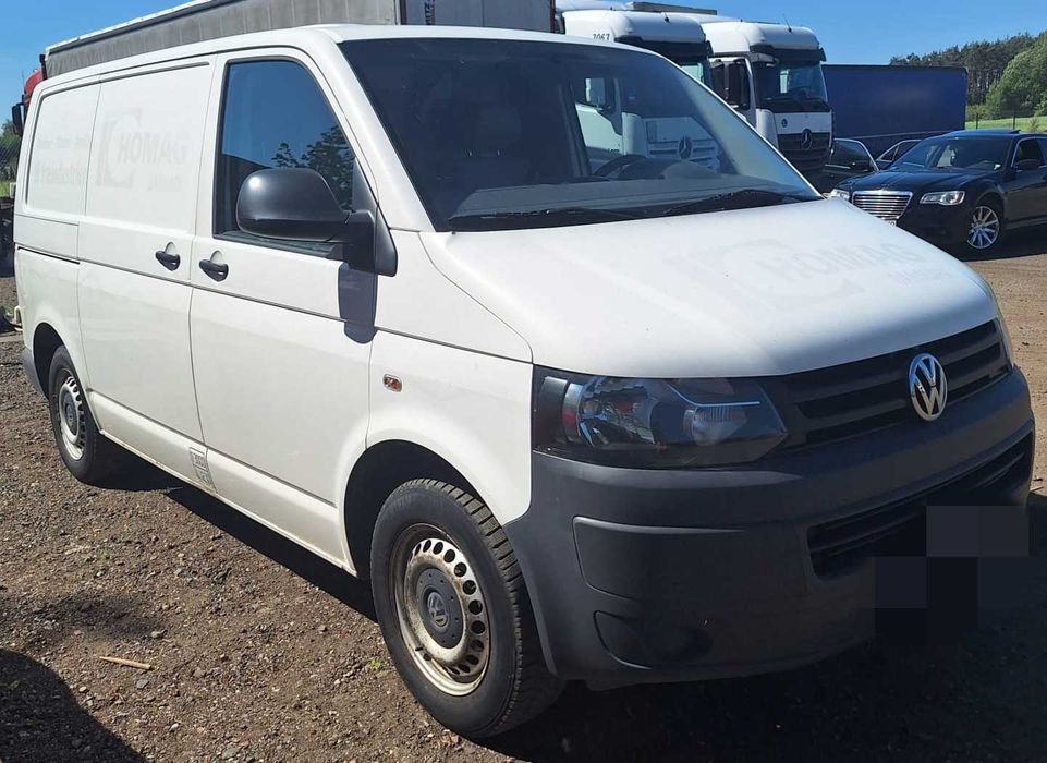 Bus, blaszak, biały, VW transporter T5