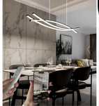 Lampa led wisząca biała nad stół do jadalni do salonu loft nowa