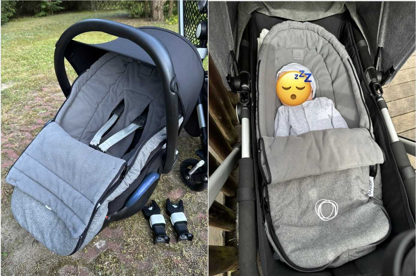 Wózek Bugaboo cameleon 3, grey, Fotelik Maxi Cosi 0-13, baza isofix