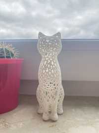 Figurka kota biala dekoracja do domu