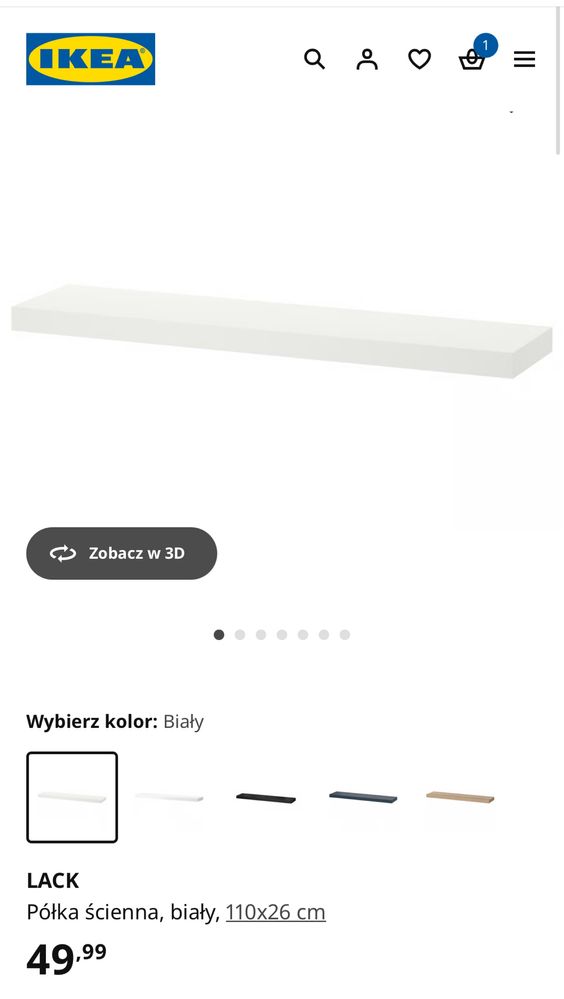 Biała półka LACK - IKEA
