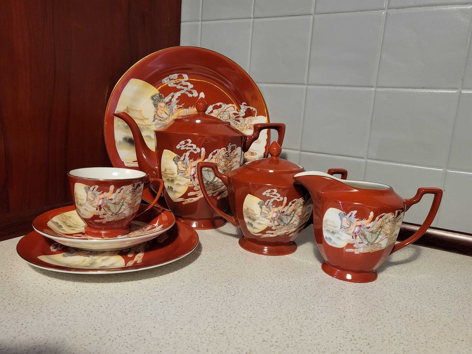 Serwis zestaw kawowy porcelana chińska