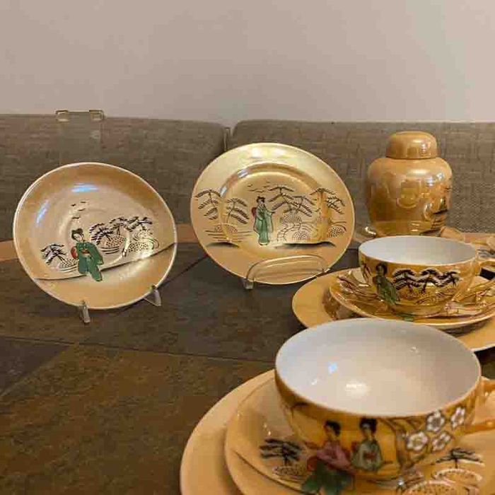 Японська легенда чайно-кавовий сервіз у стилі Імарі/Кутані, 50 шт