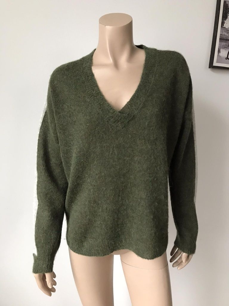 Rah oversize sweter damski S alpaka merino
32%wełna merino 
33%alpaka