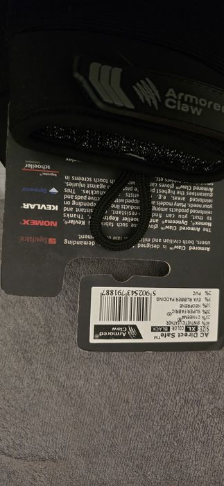 Rękawice antyprzekłuciowe Armored Claw Direct Safe - czarne taktyczne