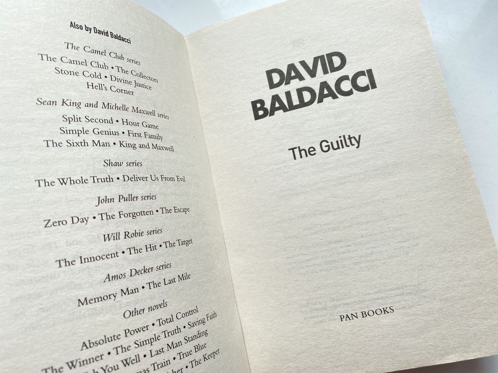 Книга “The Guilty” David Baldacci