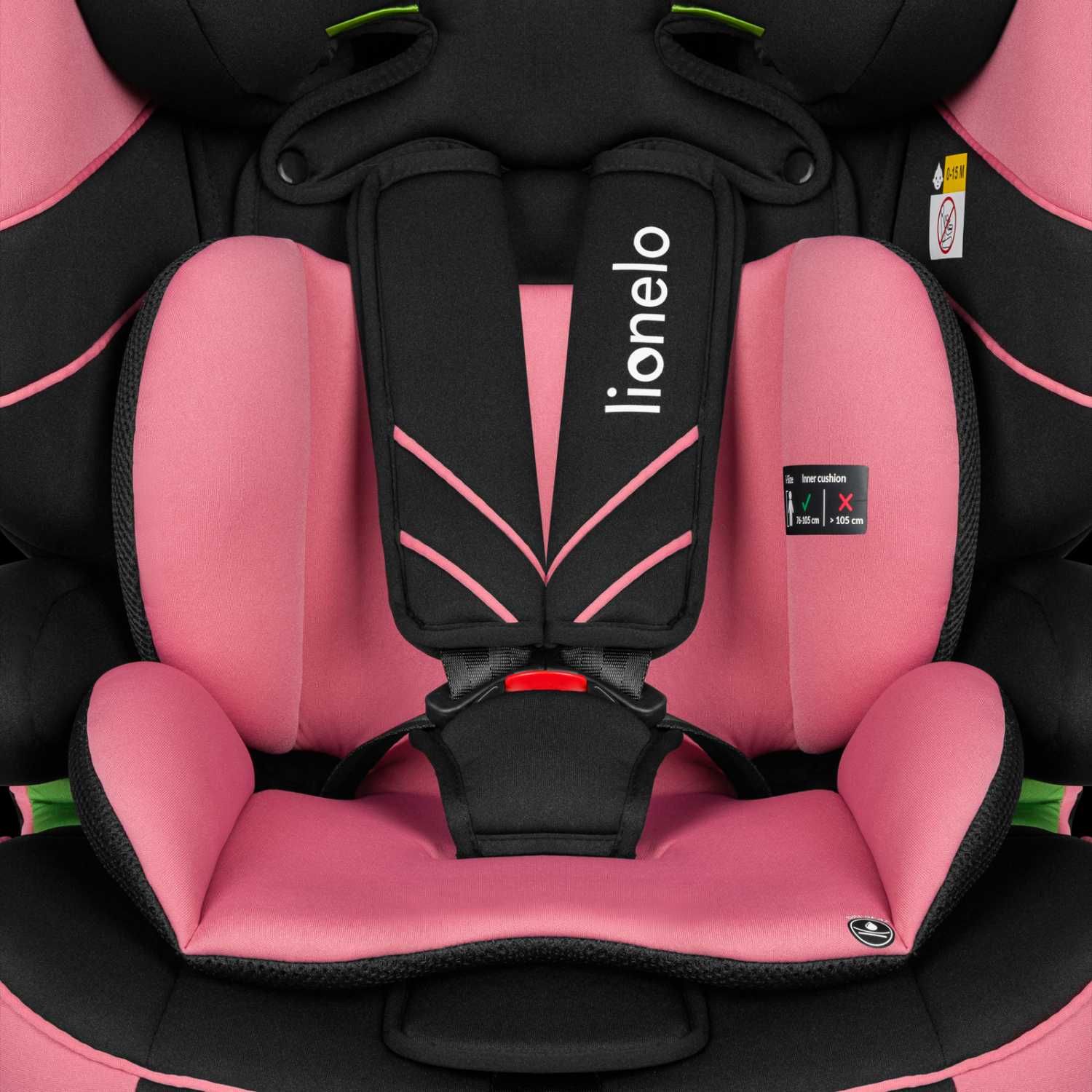 Fotelik Lionelo Levi One i-Size Pink Rose 9-36 kg