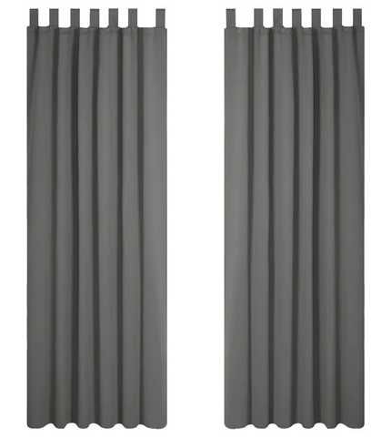 -60% Deconovo Kryjące Zasłony z Pętelkami 220x140 cm 2szt