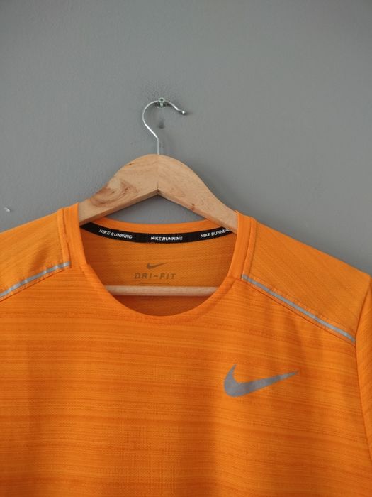 Pomarańczowy T-shirt Koszulka Nike Running Dri-fit S
