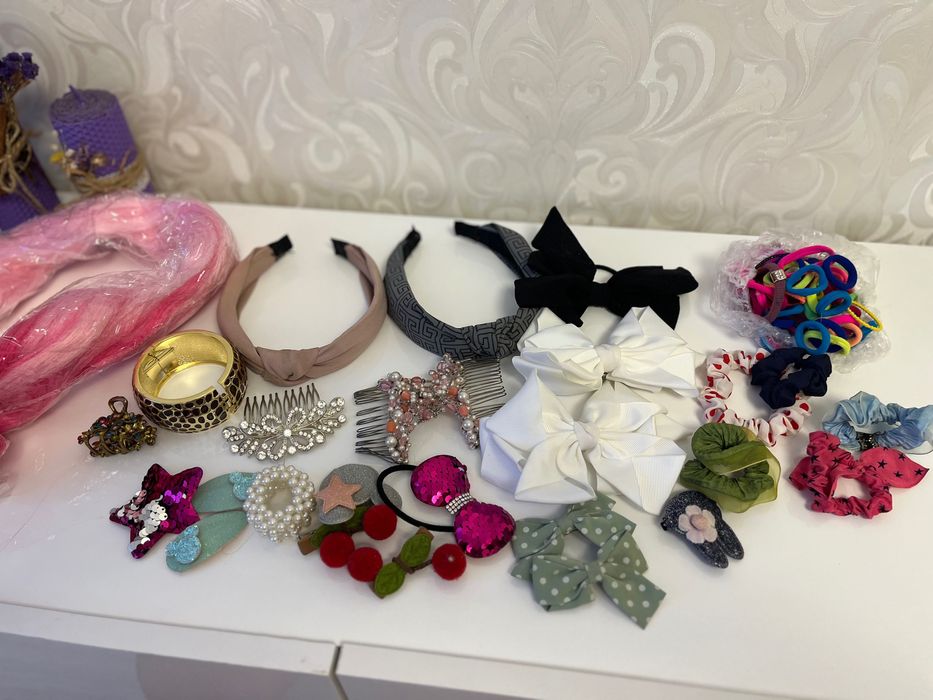 Обруч бантики резинки заколки