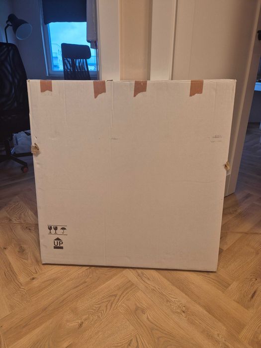 Lustro LED okrągłe 80 cm czarna rama podświetlane nowe Elita Sharon