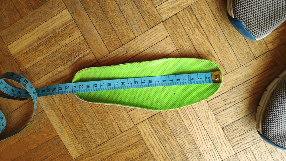 Buty typu adidasy z materiału niebiesko-seledynowe, r. 32