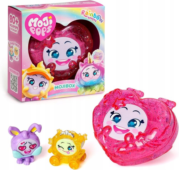 moji pops rainbow serduszko pudełko serce - 2 figurki