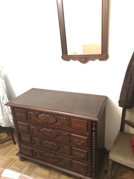 Mobilia quarto 38 anos comoda espelho guarda roupa