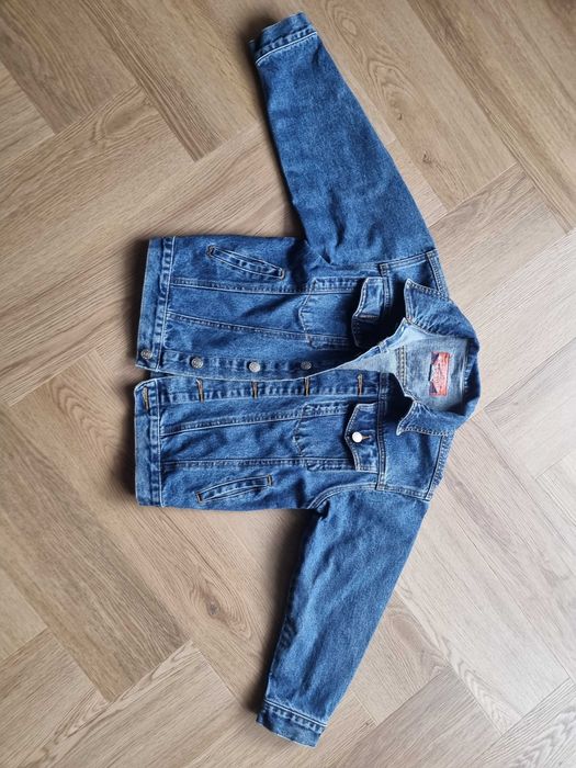 Oldschoolowa jeansowa kurtka damska na jesień vintage kurtka retro