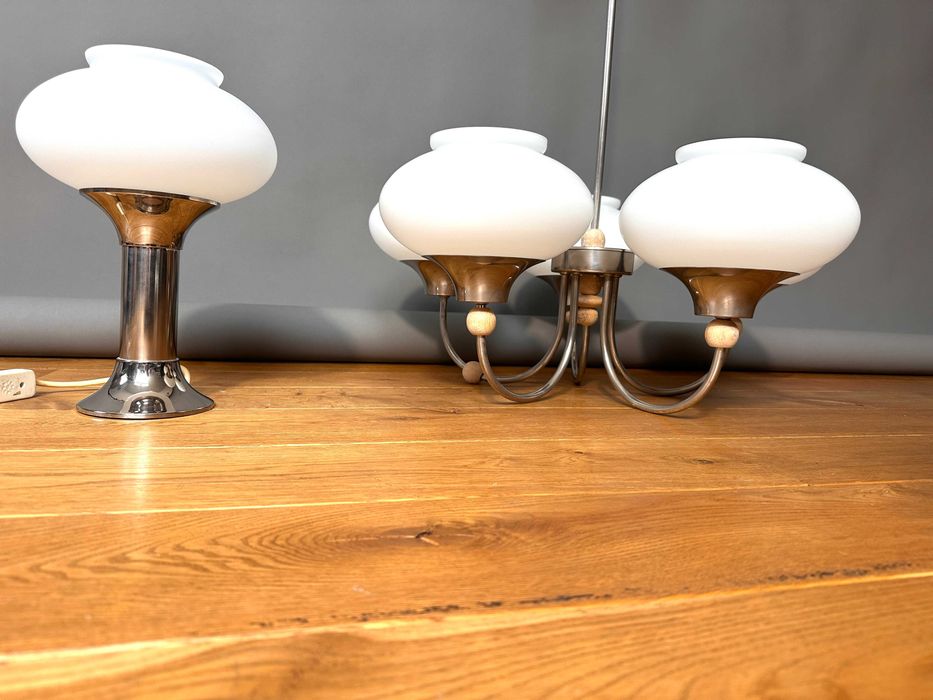 Veb Narva lampka biurkowa nocna postmodern Lata 70-te vintage