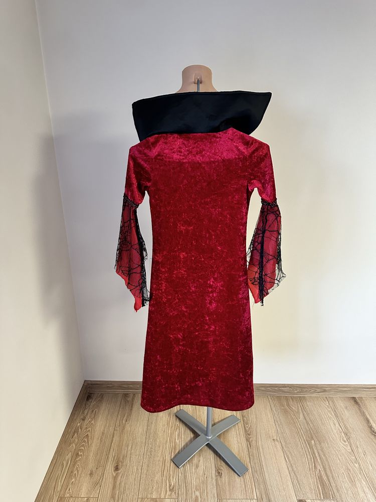 Strój przebranie na halloween 128 cm wiedźma czarownica