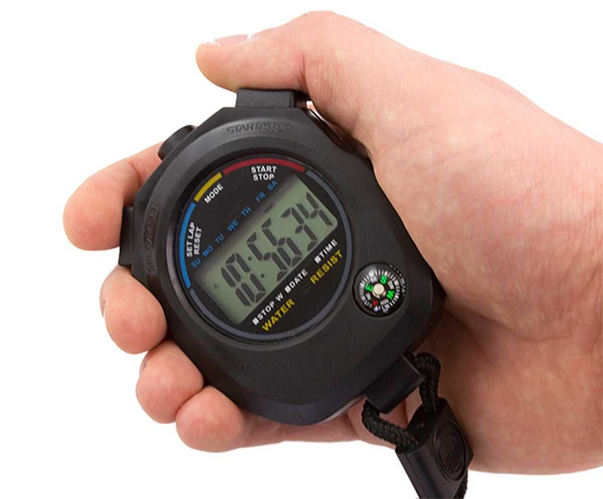 NOWE! Cyfrowy stoper sportowy treningowy LCD kompas zegar sznurek .