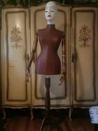 Manequim vintage busto expositor roupas acessorios boneca alternativo
