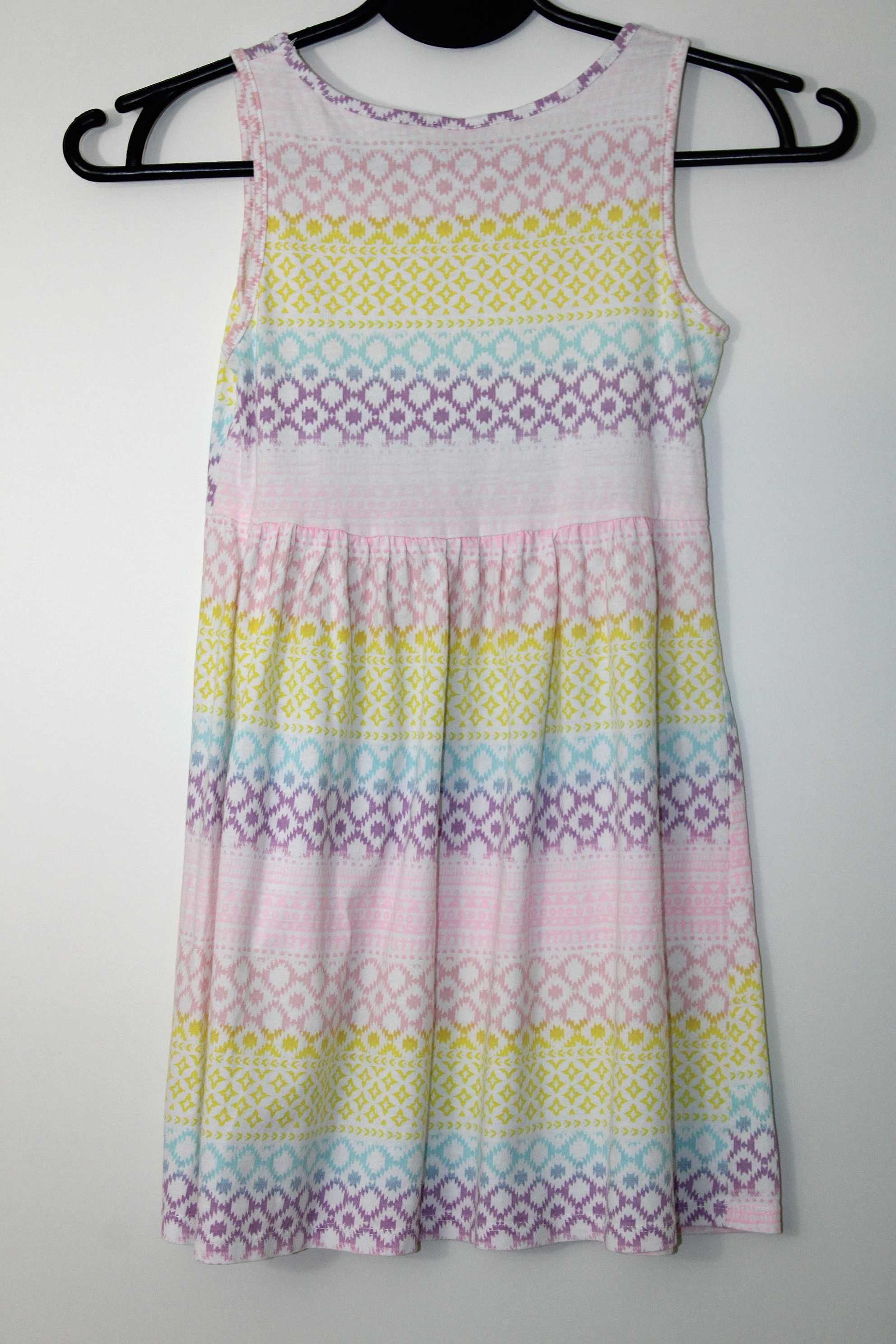z5 H&M Bawełniana Kolorowa Sukienka 122/128 6-8 lat