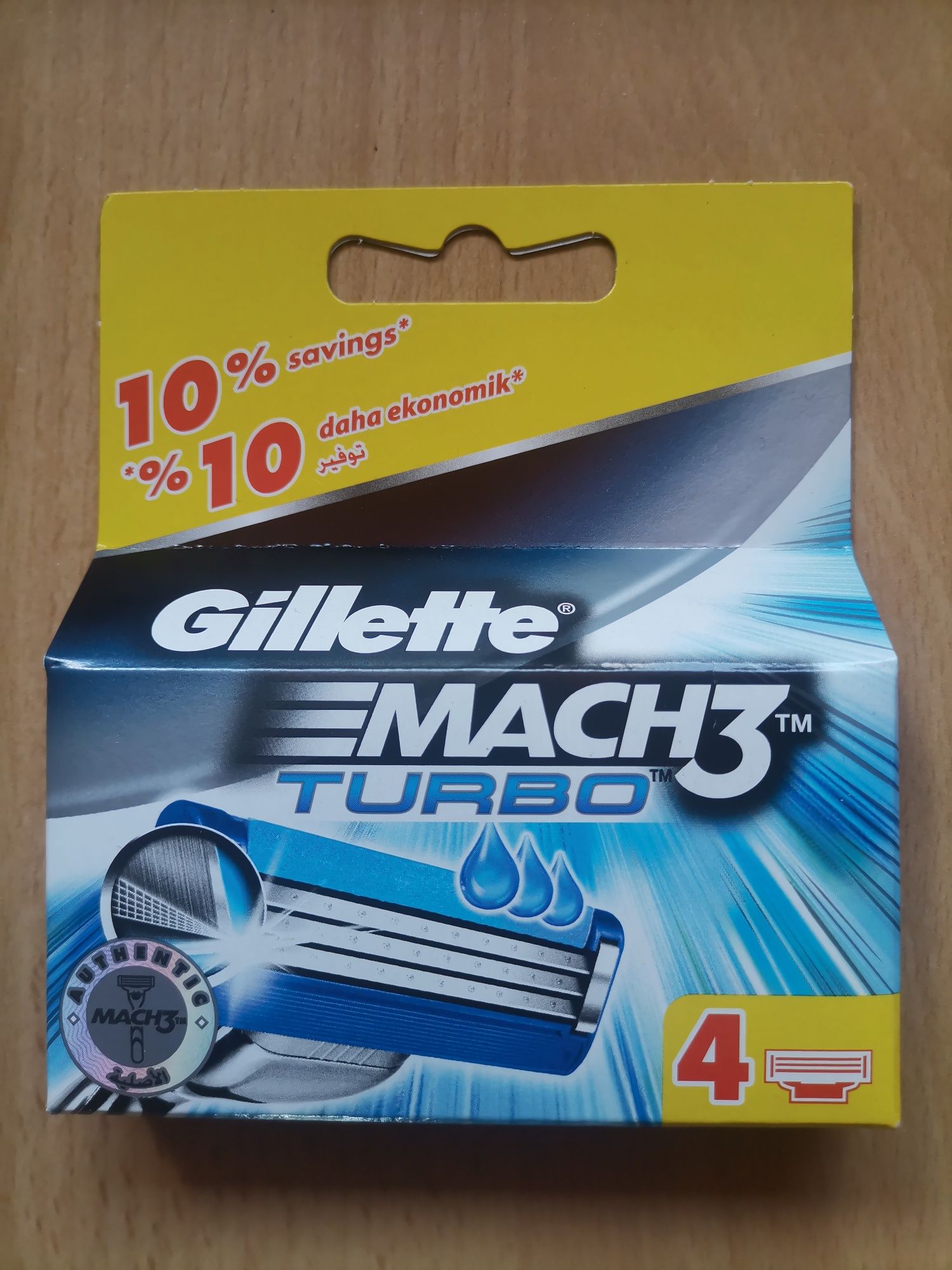 Gillette Mach 3 Turbo wkłady 4 szt + GRATIS