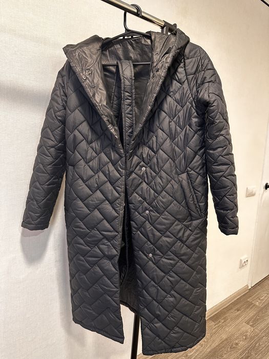 Пальто стьобане довге
