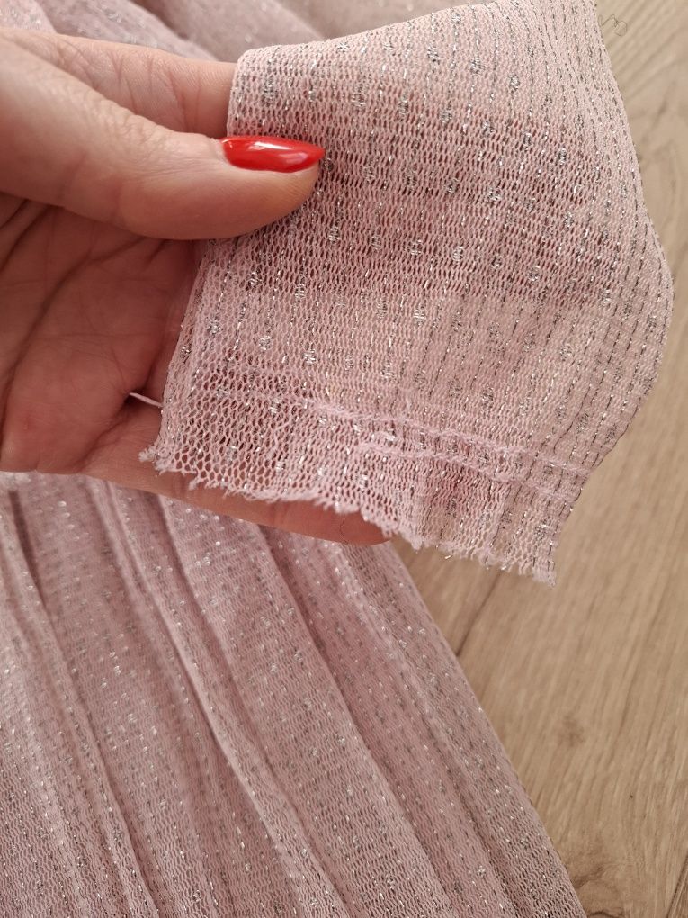 Zara sukienka 116 róż sesja święta boho wielkanoc