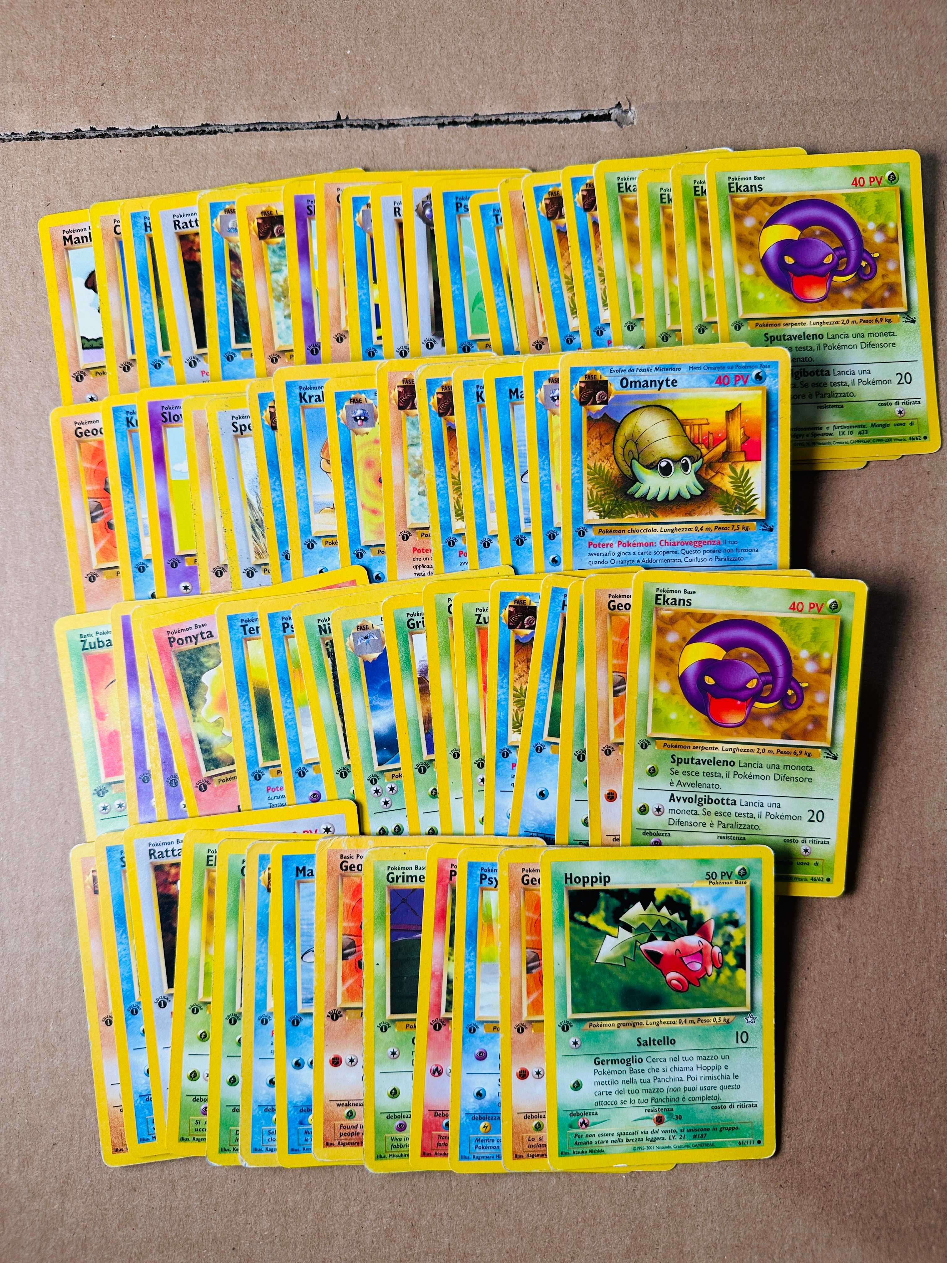 73 karty Pokemon 1st Edition Pierwsze Edycje - Rocket, Fossil, Jungle