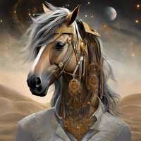 Surrealistyczny plakat - koń.