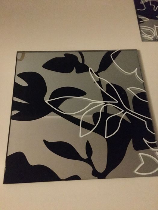 NOWE Lustro jak obraz KWIATY 4 części