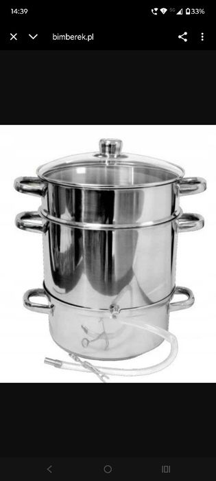 Sokownik parowy wykonany ze stali nierdzewnej