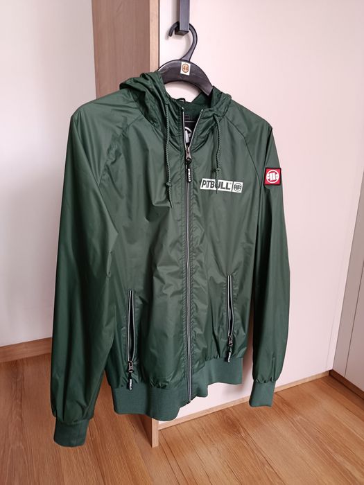 Kurtka męska przejściowa Pit Bull Athletic Hilltop wiatrówka zielona S