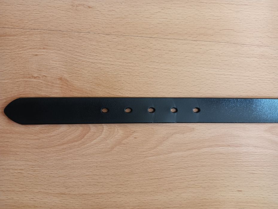 Pasek czarny damski ze skóry